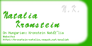 natalia kronstein business card
